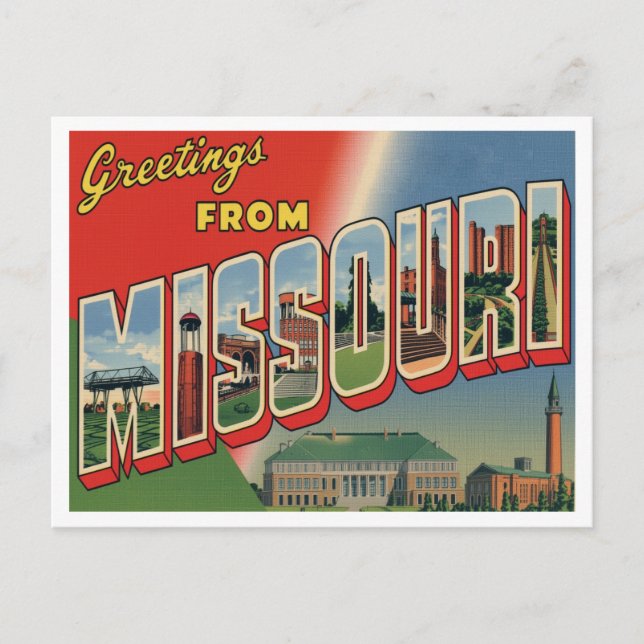 Cartão Postal Saudações do Missouri (Frente)