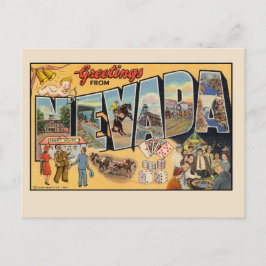 Cartão Postal Saudações do Nevada Vintage Postcard