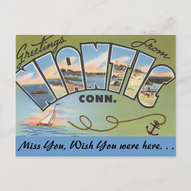 Cartão Postal Saudações do Niantic (Frente)