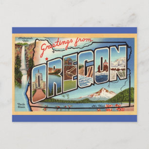 Cartão Postal Saudações do Oregon Travel Postcard