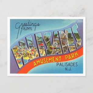 Cartão Postal Saudações do Palisades Amusement Park, Palisades