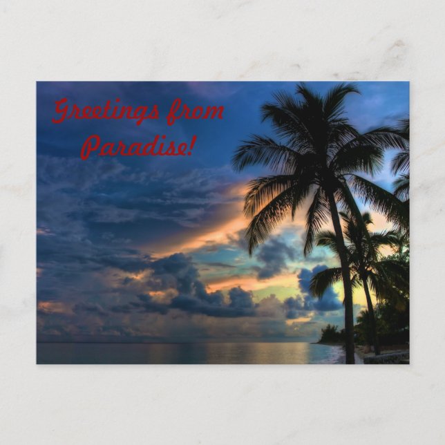 Cartão Postal Saudações do Paraíso (Frente)