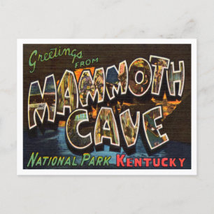 Cartão Postal Saudações do Parque Nacional da Caverna de Mammoth