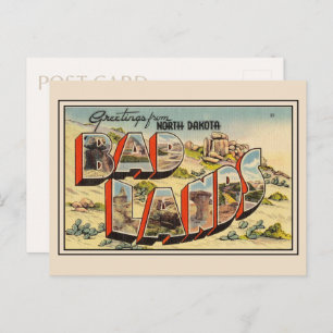 Cartão Postal Saudações do Parque Nacional das Badlands, Dakota