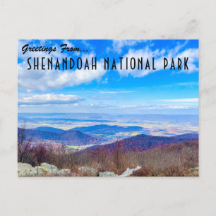 Cartão Postal Saudações Do Parque Nacional Shenandoah