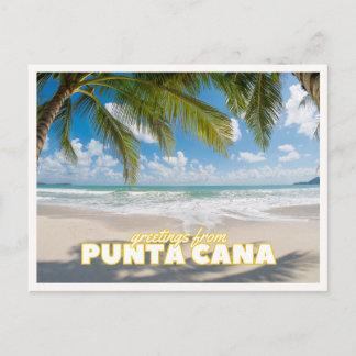 Cartão Postal Saudações do Ponta Cana Viagens Retro Vintage