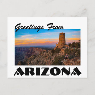 Cartão Postal Saudações do pôr do sol do Grand Canyon do Arizona