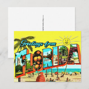 Cartão Postal Saudações do Postcard da Flórida