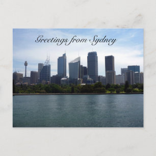 Cartão Postal saudações do sydney skyline