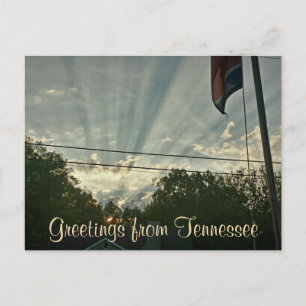 Cartão Postal SAUDAÇÕES DO TENNESSEE foto dinâmica do pôr do sol