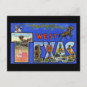 Cartão Postal Saudações do Texas Ocidental