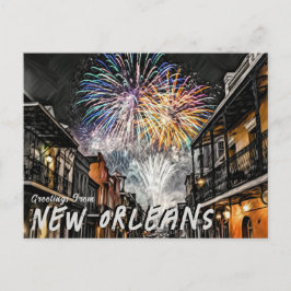 Cartão Postal Saudações Do Trimestre Francês De Nova Orleans