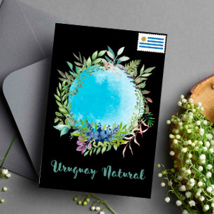 Cartão Postal Saudações do Uruguai Natural Blue