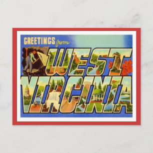 Cartão Postal Saudações do West Virginia WV