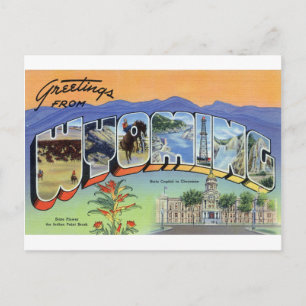 Cartão Postal Saudações Do Wyoming