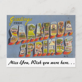 Cartão Postal Saudações dos Primaveras Saratoga