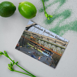 Cartão Postal Saudações Flutuantes de Wuppertal em Alemão