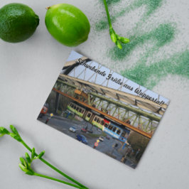 Cartão Postal Saudações Flutuantes de Wuppertal em Alemão