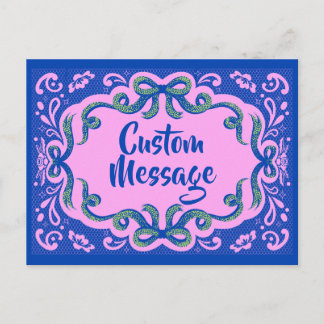Cartão Postal Saudações Glamourosas