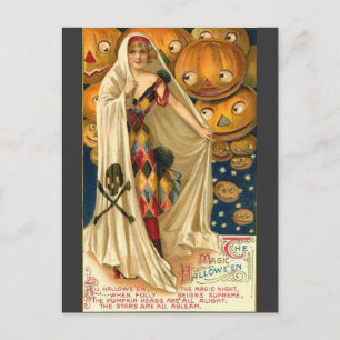 Cartão Postal Saudações Mágicas de Halloween