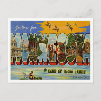 Cartão Postal Saudações Minnesota De Estados Unidos