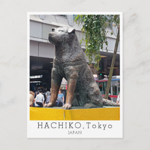 Cartão Postal Saudações Personalizadas de TÓQUIO, Hachiko, Japão