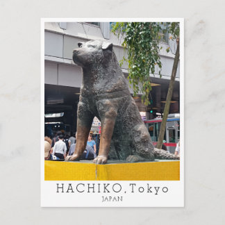 Cartão Postal Saudações Personalizadas de TÓQUIO, Hachiko, Japão