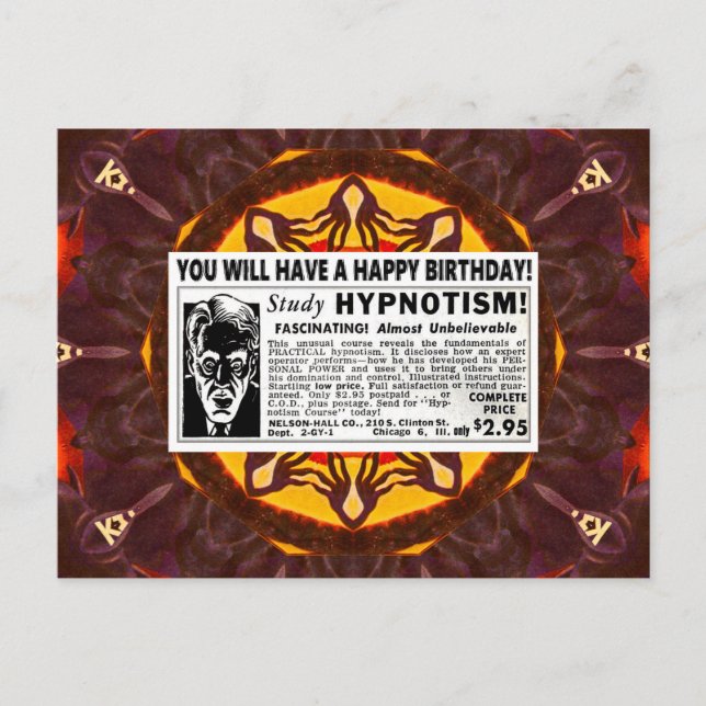 CARTÃO POSTAL SAUDAÇÕES RETRÔ DE ANIVERSÁRIO (Frente)