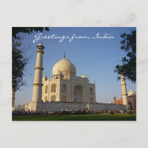 Cartão Postal saudações taj mahal