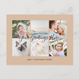 Cartão Postal Saudações Universais com 6 fotos personalizadas