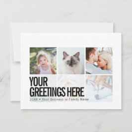 Cartão Postal Saudações Universais Modernas personalizadas com 6