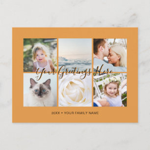 Cartão Postal Saudações Universais personalizadas com 6 fotos