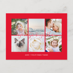 Cartão Postal Saudações Universais personalizadas com 6 fotos