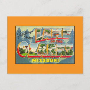 Cartão Postal Saudações vindas do lago de Ozarks MO