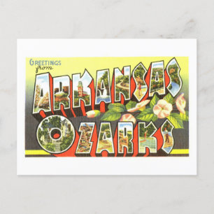 Cartão Postal Saudações Vintage do Arkansas Ozarks