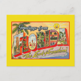 Cartão Postal Saudações vitais da Flórida, terra do sol