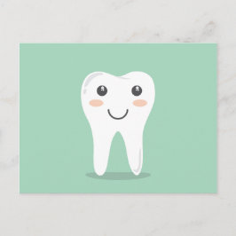 Cartão Postal Saúde dentária - dente feliz e sorridente