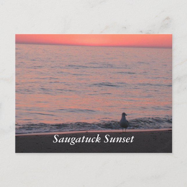 Cartão Postal Saugatuck Sunset (Frente)