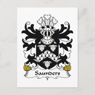 Cartão Postal Saunders Family Crest