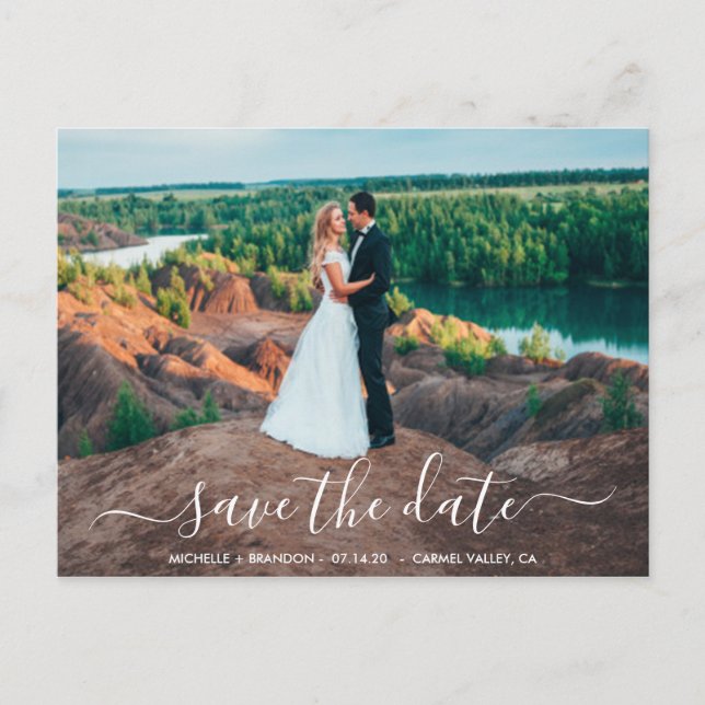 Cartão postal Sav para caligrafia moderna e elegan (Frente)