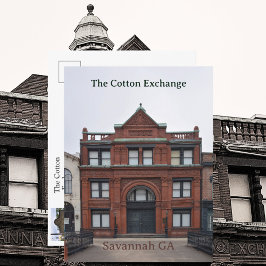 Cartão Postal Savannah GA Cotton Exchange Fotográfico