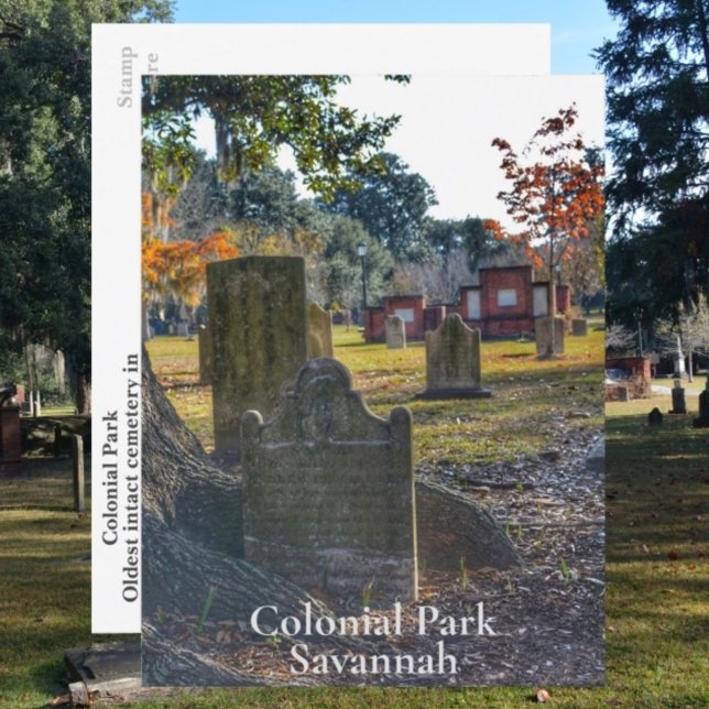 Cartão Postal Savannah GA Parque Colonial Histórico Fotográfico (Criador carregado)