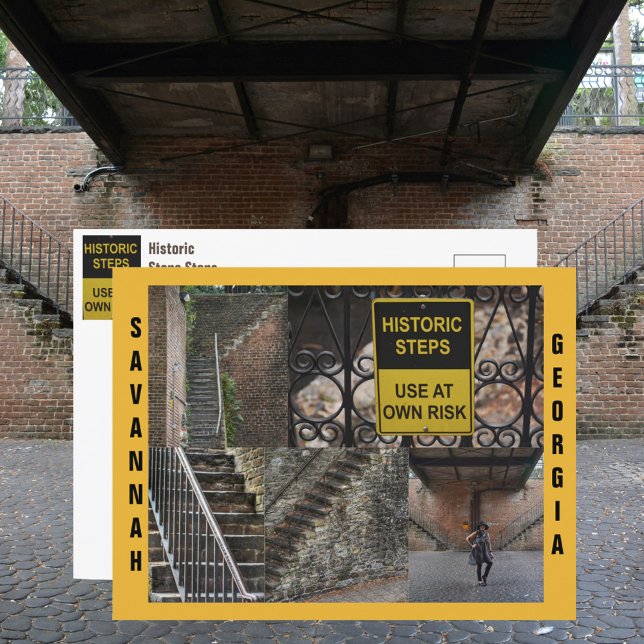 Cartão Postal Savannah GA Passos Históricos Fotográficos (Criador carregado)