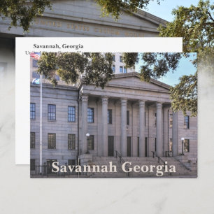 Cartão Postal Savannah Geórgia Casa da Alfândega dos EUA Fotográ