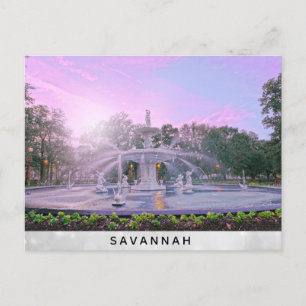Cartão Postal Savannah Georgia Forsyth Park Fountain