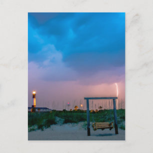 Cartão Postal savannah georgia ocean da ilha tybee