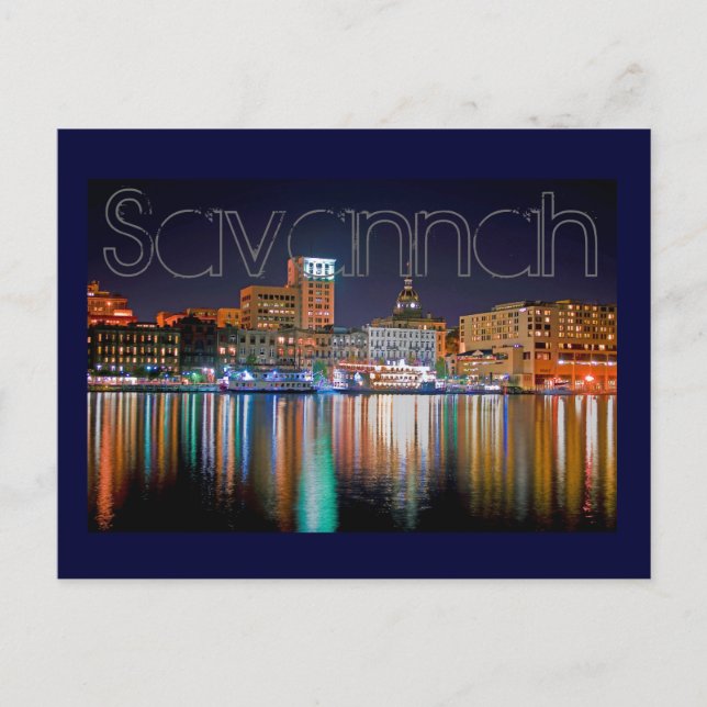 Cartão Postal Savannah, Georiga, E.U.A. (Frente)