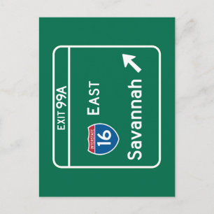 Cartão Postal Savannah, Sinal de estrada GA