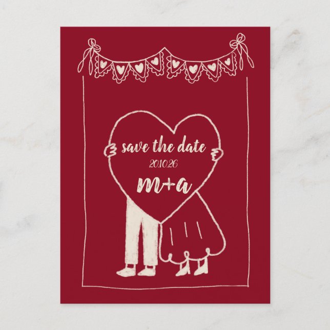 Cartão Postal Save the date (Frente)