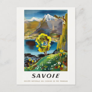 Cartão Postal Savoia França Cartaz Antigo 1946